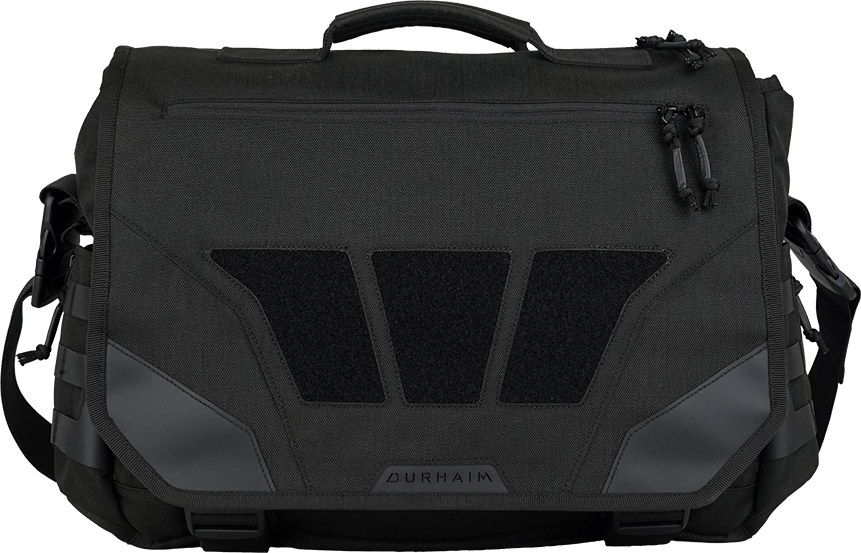 BLACK WOLVEN MESSENGER BAG